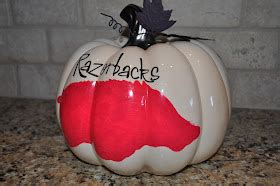 E3 Creations: DIY: Arkansas Razorback School Spirit Pumpkins