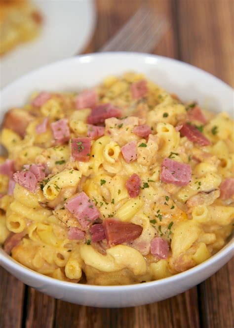 Slow Cooker Macaroni & Cheese with Ham | Plain Chicken | Recipes, Macaroni and cheese with ham ...