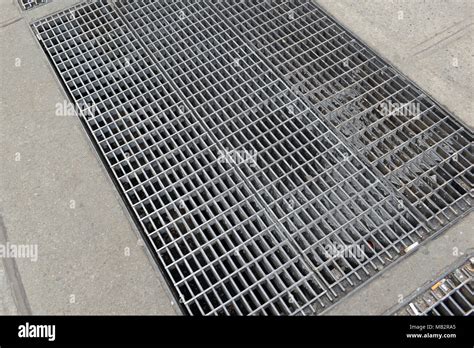 Iron Subway grates on sidewalk of Manhattan in New York City, made famous by the photo of ...