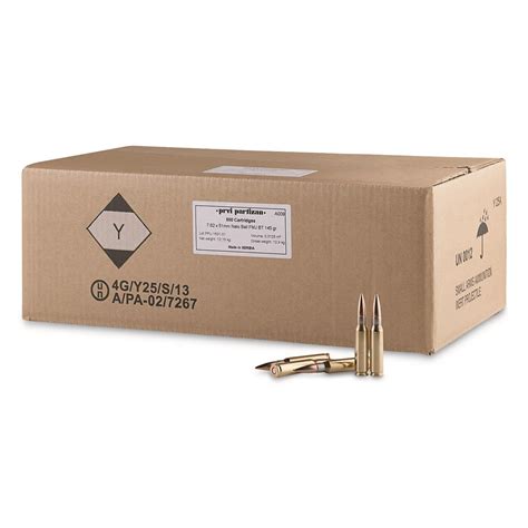 PPU, 7.62x51mm, FMJBT, 145 Grain, 500 Rounds - 677557, .308 Winchester ...