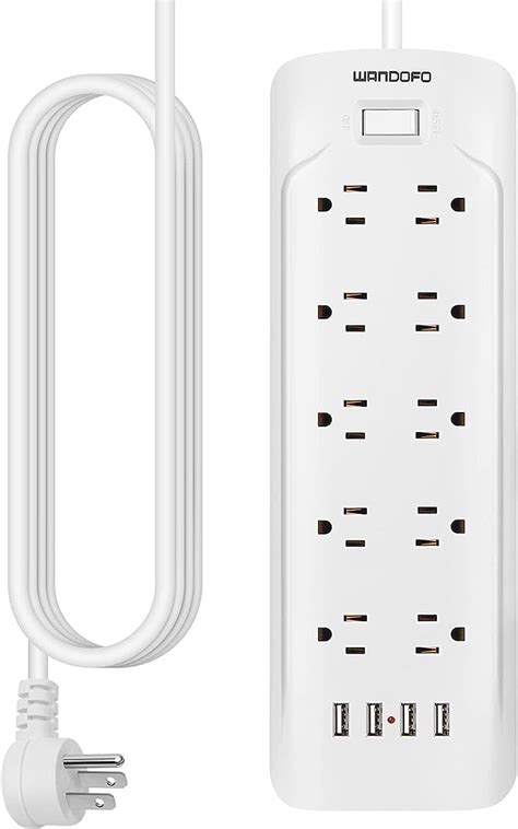 Wandofo + 15ft Extra Long Cord Power Strip Surge Protector