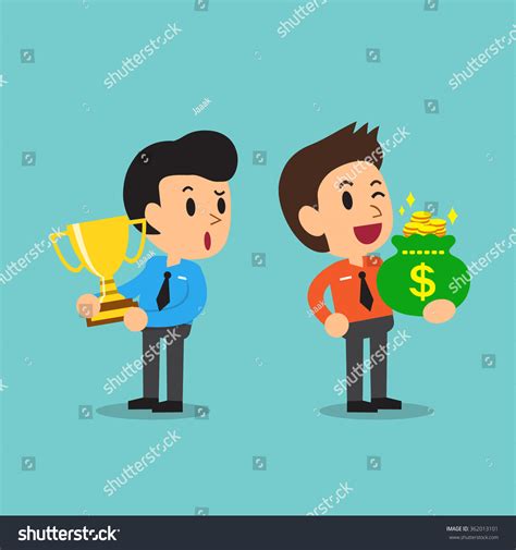 Cartoon Businessman Holding Trophy Businessman Holding Stock Vector (Royalty Free) 362013101 ...