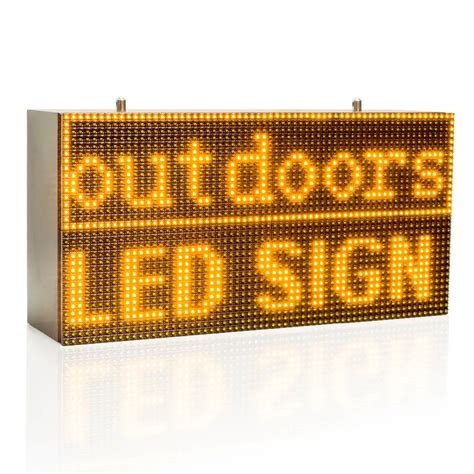 32-64cm-Strong-Yellow-Programmable-Led-Sign-with-Scrolling-Message-Display-For-P10-FULLY-Outdoor ...