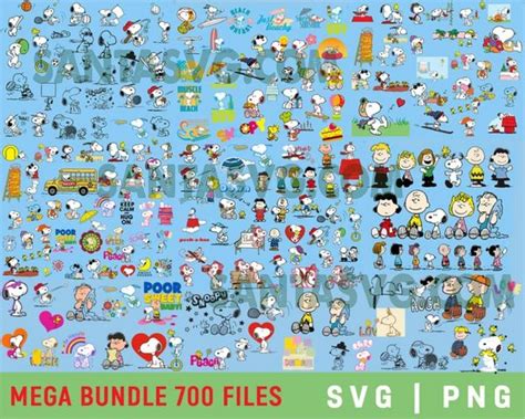 700+ Snoopy Mega Bundle SVG, Snoopy PNG, Peanuts SVG, Charlie Brown SVG | Snoopy clip art ...