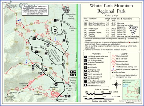 White Mountains Hiking Map - ToursMaps.com