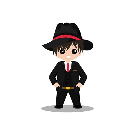 Cute Mafia cartoon character mascot vector design illustration 2298679 ...