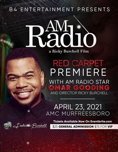 Red Carpet Movie Premiere for "AM RADIO", Starring Omar Gooding at AMC in Murfreesboro This ...