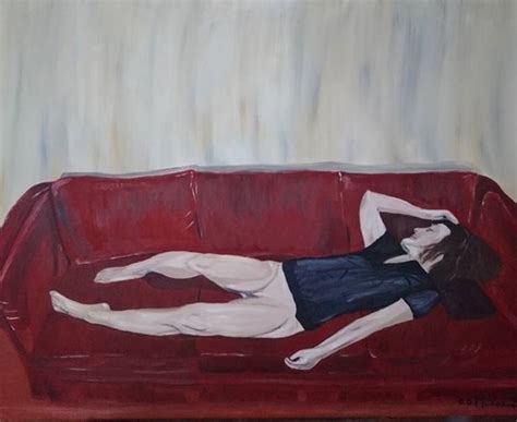 Woman lying down Painting by Gonzalo Gutiérrez Muñoz | Saatchi Art