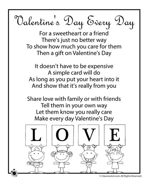 Valentine's Day Kids Poems - Woo! Jr. Kids Activities