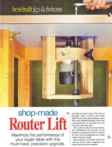 Router Table Lift Plans • WoodArchivist