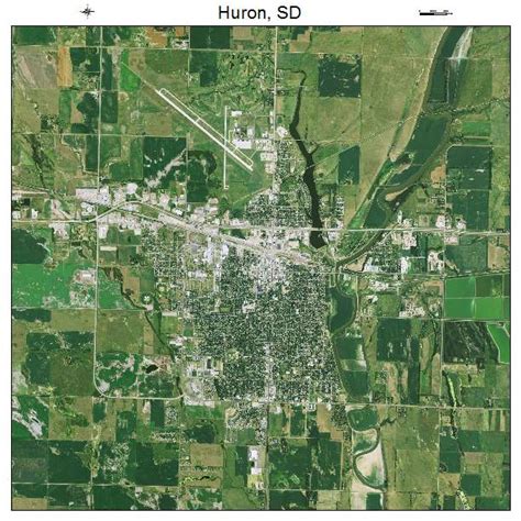 Aerial Photography Map of Huron, SD South Dakota