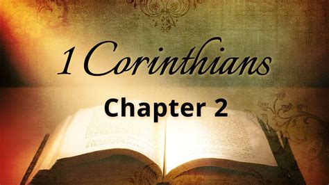 The Book Of 1 Corinthians – Chapter 2 – Bible Study - YouTube