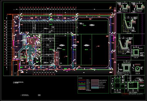 40.Site Drainage Layout Plan and Sections Details CAD