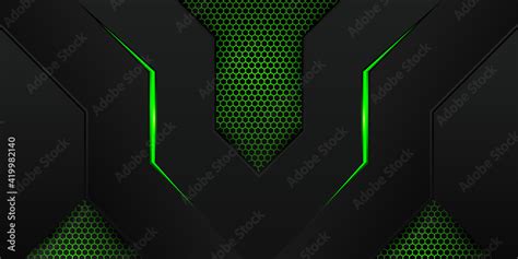 modern green gaming background with hexagon pattern Stock Vector | Adobe Stock