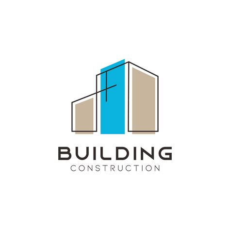 Minimalist building construction logo icon with simple design 3362410 ...