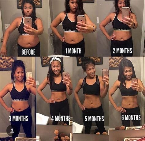 the woman is showing her six stages to be fit