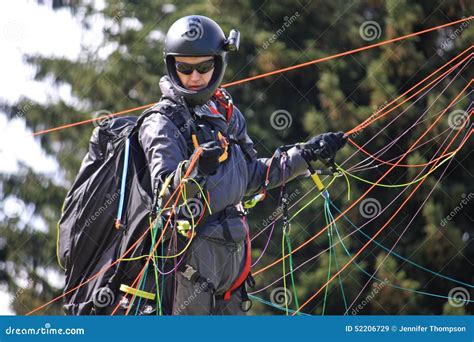 Paraglider launching wing stock image. Image of brecon - 52206729