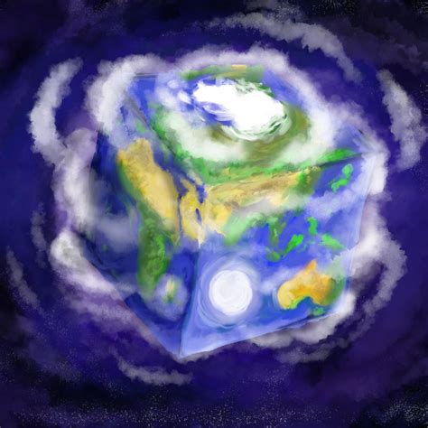 Cube Earth Poster