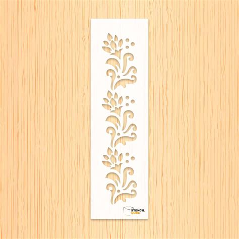 Floral Border Design Stencil | Stencilcube