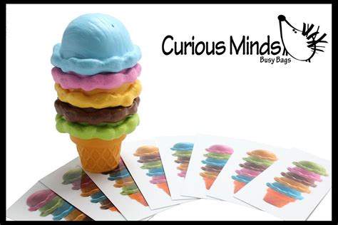 Ice Cream Cone with Pattern Cards - Pretend Play Food Game | Card patterns, Pretend play food ...