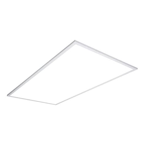 Commercial Electric White X 25W Dimmable Integrated LED 1900 Lumens Edge-Lit Flat Panel ...