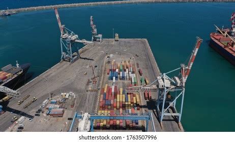 Ashdod Port Rows Shipping Containers Aerial Stock Photo 1763507996 | Shutterstock