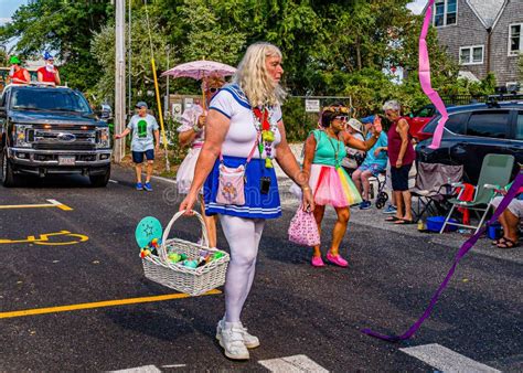 Provincetown, Massachusetts US - August 22, 2019 People Walking in the ...