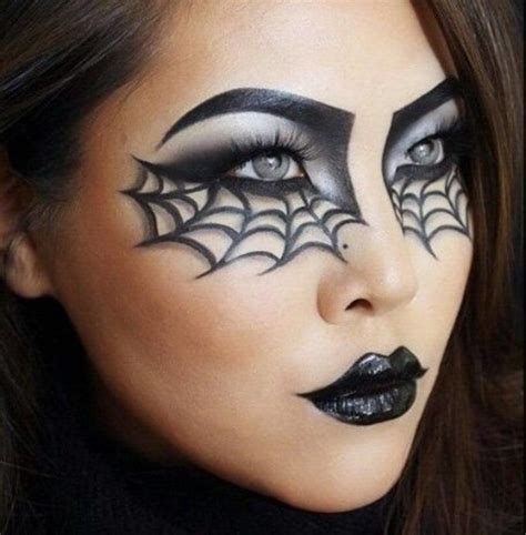 halloween spiderweb makeup ideas for females | Halloween eye makeup ...