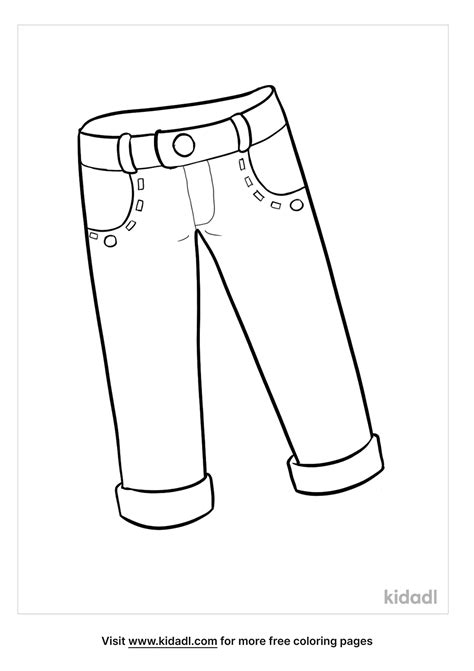 Pants Coloring Pages | Free Fashion Coloring Pages | Kidadl