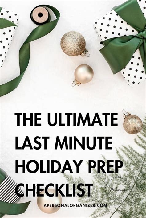 The Last Minute Holiday Prep Checklist