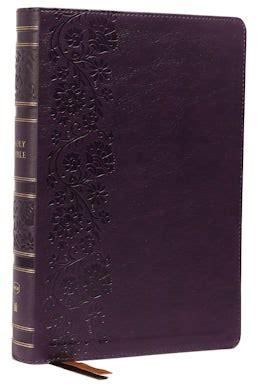 NKJV, Single-Column Wide-Margin Reference Bible, Leathersoft, Purple ...