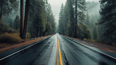 Yosemite Wallpaper (Mountains, Road) #3954