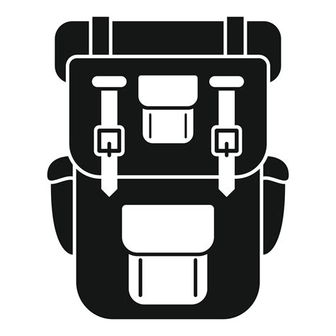 Hiking backpack icon, simple style 14614577 Vector Art at Vecteezy