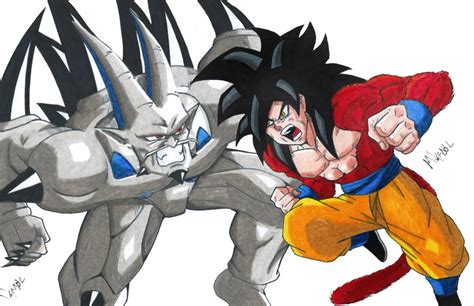 Goku SSJ4 Vs Omega Shenron by MikeES on DeviantArt