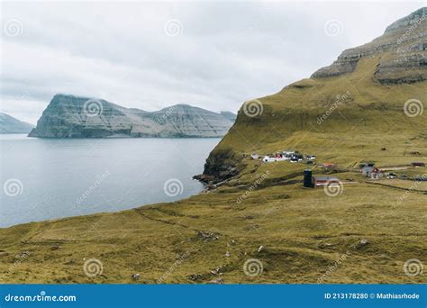 Village of Mikladalur Located on the Island of Kalsoy, Faroe Islands, Denmark Stock Photo ...