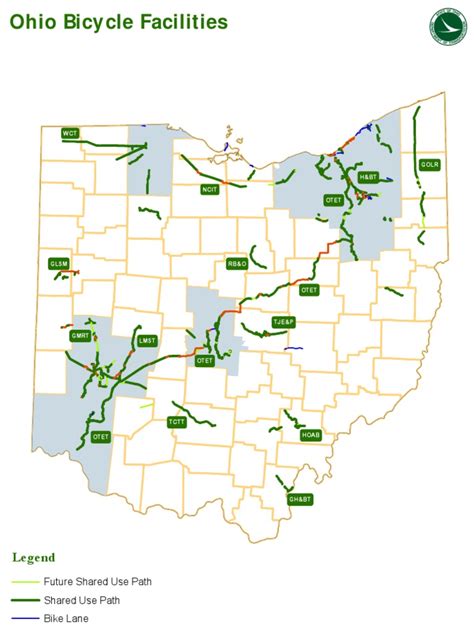 Odot Bike Map | PDF | Trail | Ohio