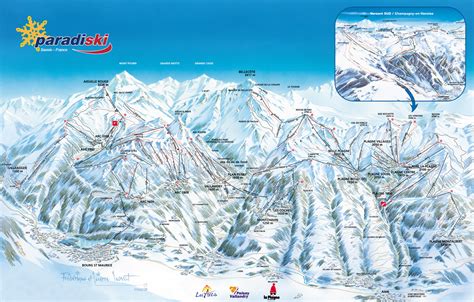 Paradiski Resort Map - Savoie France • mappery