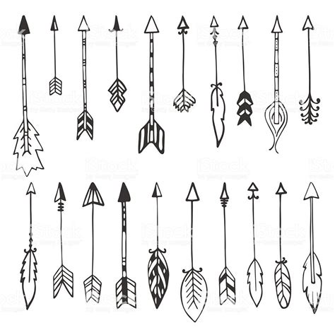 Collection of hand drawn arrows. Vector illustration | Arrow drawing ...