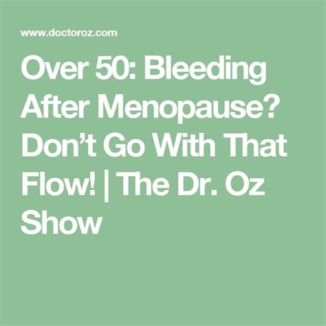 The 25+ best Bleeding after menopause ideas on Pinterest | Heavy bleeding, Severe menstrual ...