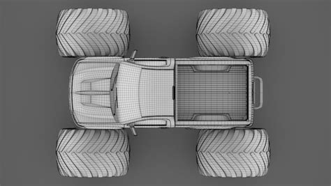 Monster truck chevrolet silverado 3D model - TurboSquid 1305339