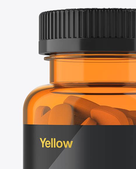 Orange Pill Bottle Mockup - Front View - Free Download Images High ...