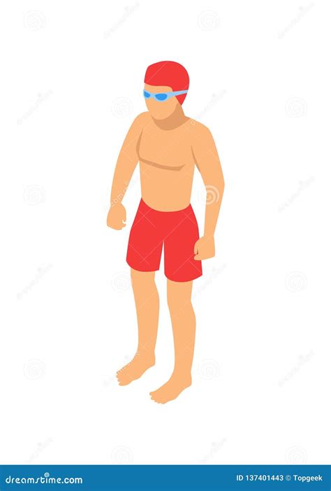 Swimmer Cartoon Icon Vector Illustration | CartoonDealer.com #79661036