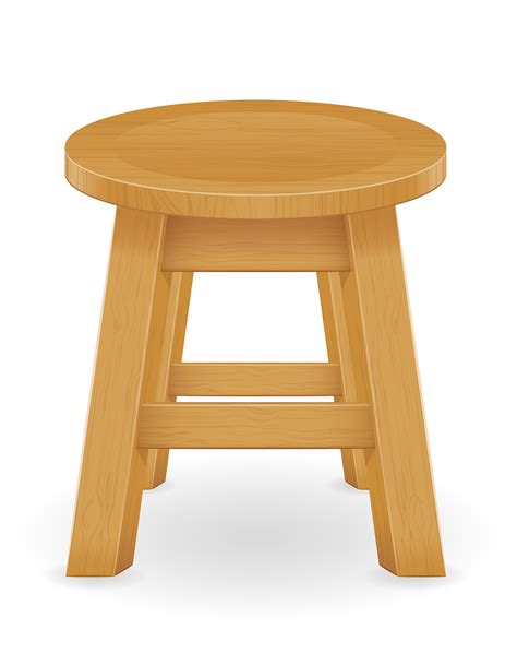 wooden stool furniture vector illustration 511057 Vector Art at Vecteezy