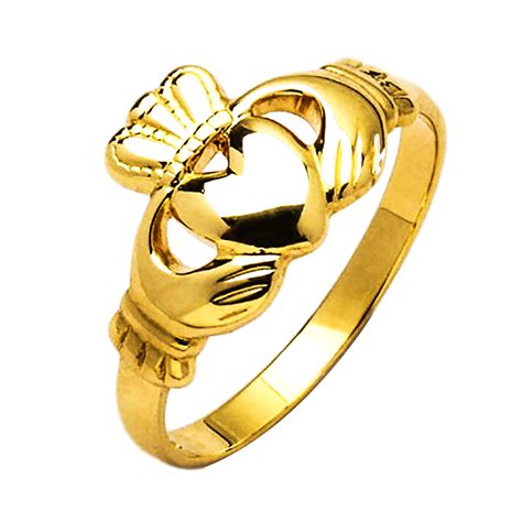 Gold Claddagh Ring | Iona Ring | Irish made rings by Fado Jewelry