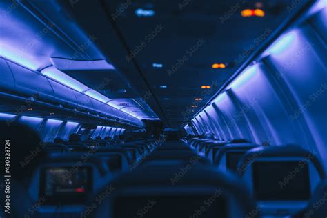 interior of an airplane Stock Photo | Adobe Stock