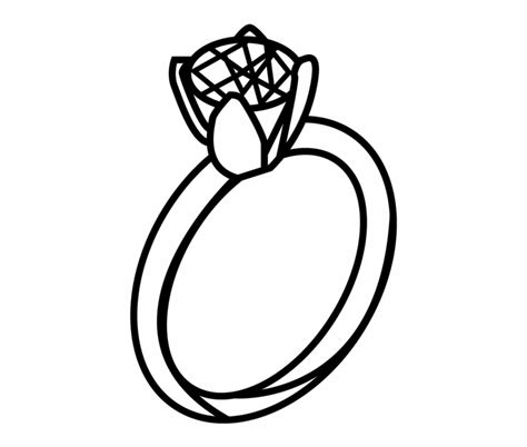 Free Diamond Ring Clipart Black And White, Download Free Diamond Ring ...