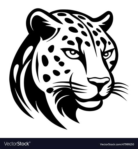 Cheetah head animal logo Royalty Free Vector Image