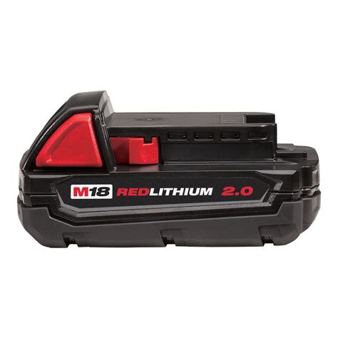 Milwaukee M18 18-Volt Lithium-Ion 2.0 Ah Compact Battery-48-11-1820 ...