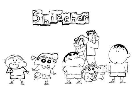 Crayon Shin-chan Characters coloring page - Download, Print or Color ...