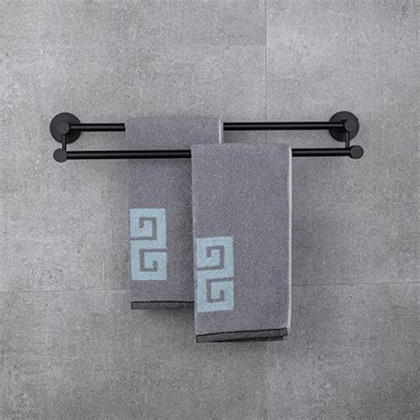 40% off on Matte Black Double Towel Rail | OneDayOnly